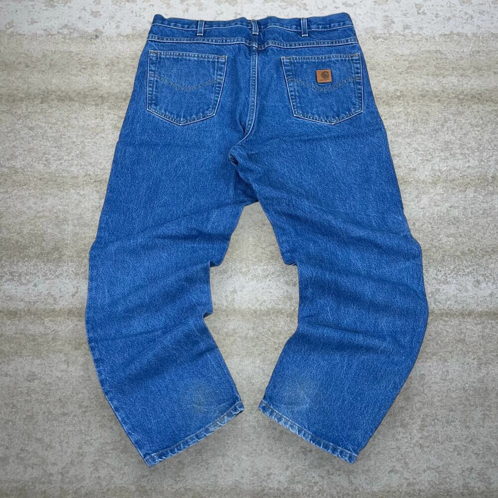 Vintage 90s Carhartt Jeans 38x30 Relaxed Fit Medium Wash Work Wear Denim